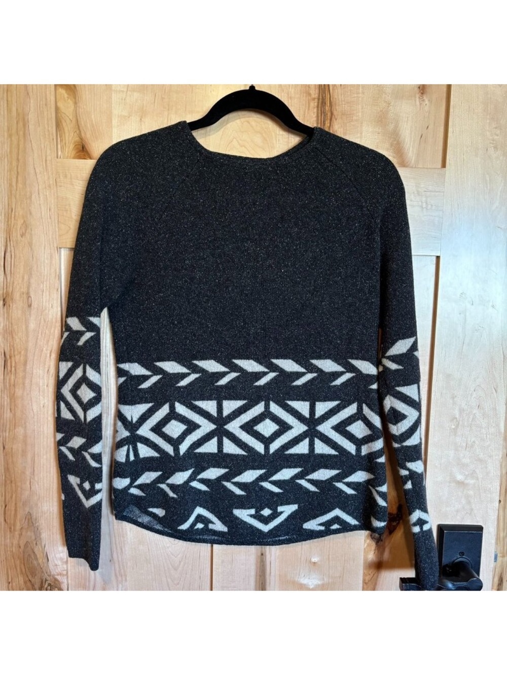 TITLE NINE POR VIDA GEOMETRIC WOOL SWEATER WOMENS MEDIUM - Picture 3 of 6